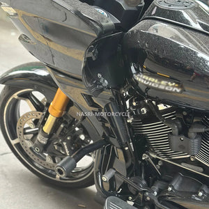 Support de spoiler latéral de carénage noir pour Harley Road Glide - vue 4