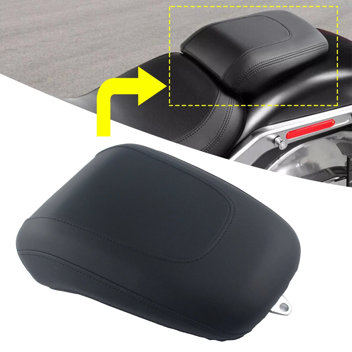 Coussin de selle passager arrière en cuir pour Harley-Davidson Fat Boy FLFBS 114 / FLFB 107 (2018-2023)