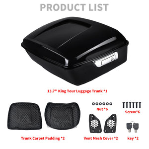Top Case Chopped/Razor/King 7,5 / 10,7 / 13,7 pouces - Harley-Davidson Touring Road, Street, Electra Glide, FLHR 2014-2025 – photo 9/12