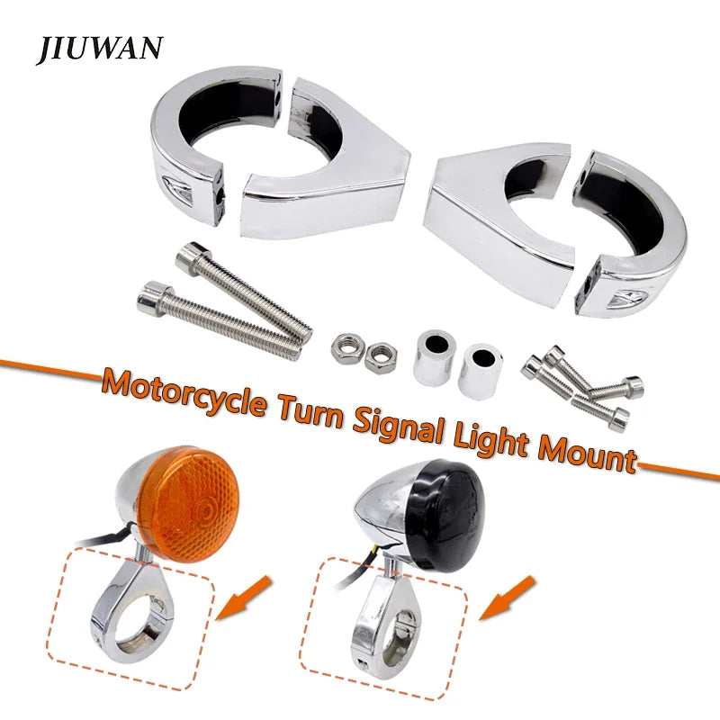 Collier de déport de clignotant 41 mm pour Harley Dyna / Sportster - vue 2