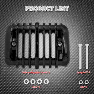 Cache régulateur de tension chromé/noir pour Harley-Davidson Softail Street Bob, Deluxe, Low Rider, Fat Bob, Breakout 2001-2017 – photo 5/8