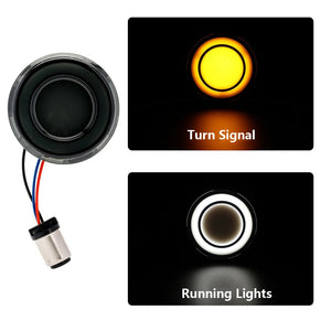 Inserts de clignotants LED à halo pour Harley Touring Softail Dyna - vue 3