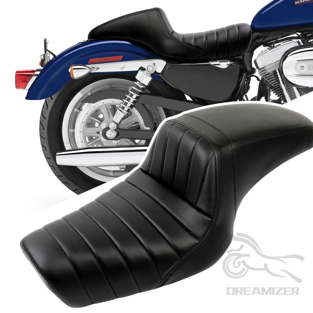 Selle biplace conducteur-passager pour Harley-Davidson Sportster XL883/XL1200/48/72