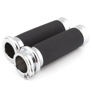 Poignées de guidon chromées pour Harley Sportster Dyna Softail - vue 2