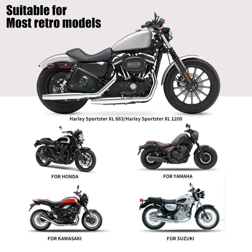Sacoche de bras oscillant noire côté droit pour Harley Sportster 883 - vue 2