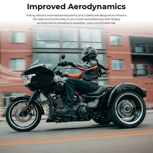 Carénage avant noir brillant pour Harley-Davidson Road Glide - vue 3