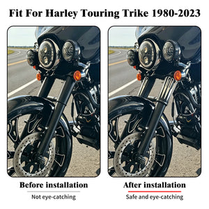 Soufflets de fourche chromés pour Harley-Davidson Touring - vue 2