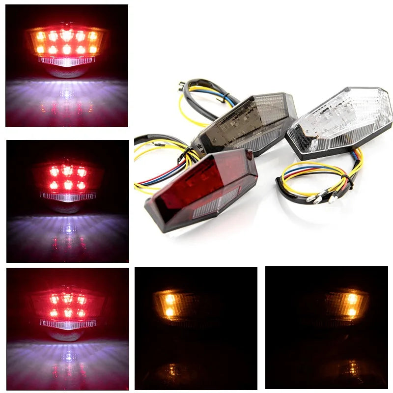 Feu arrière LED avec clignotants pour Harley custom - vue 2