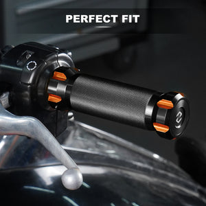 Poignées de guidon aluminium moletées pour Harley Touring Softail - vue 1