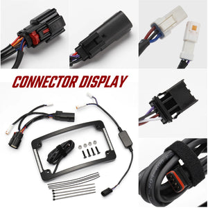 Cadre de plaque d'immatriculation avec éclairage LED pour Harley-Davidson Street Glide, Road Glide, Road King, Ultra Limited – photo 6/6