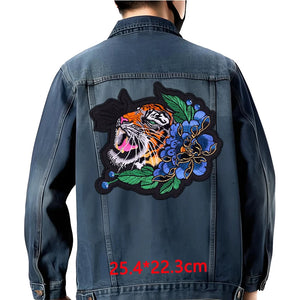 Grand écusson dorsal brodé style biker moto pour blouson - vue 10