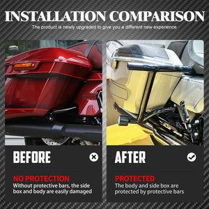 Barres de Protection Sacoches et Moteur Avant (Crash Bars) en Acier - Harley-Davidson Touring 2014 et Plus – photo 2/6