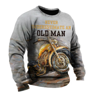 T-shirt Manches Longues Homme Style Biker Graphique 3D - vue 4