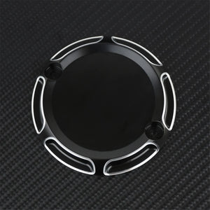 Cache derby, cache timer et cache d'inspection noirs pour Harley Sportster - vue 2