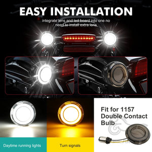 Insert de clignotant LED 1157 pour Harley Touring Softail Dyna - vue 4