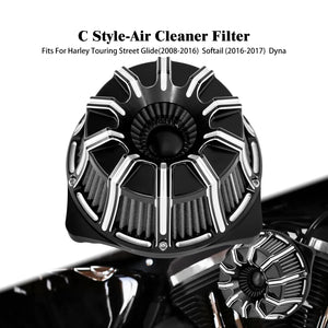 Filtre à Air CNC Admission Grand Débit - Harley-Davidson Sportster, Dyna, Softail, Touring (Multi-Modèles selon Année) – photo 8/31