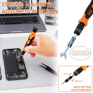 Kit de tournevis de précision 115 en 1 avec embouts magnétiques et tige flexible - outils de réparation électronique – photo 3/10