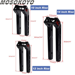 Risers de guidon 1-1/4 pour Harley Dyna Softail Sportster - vue 4