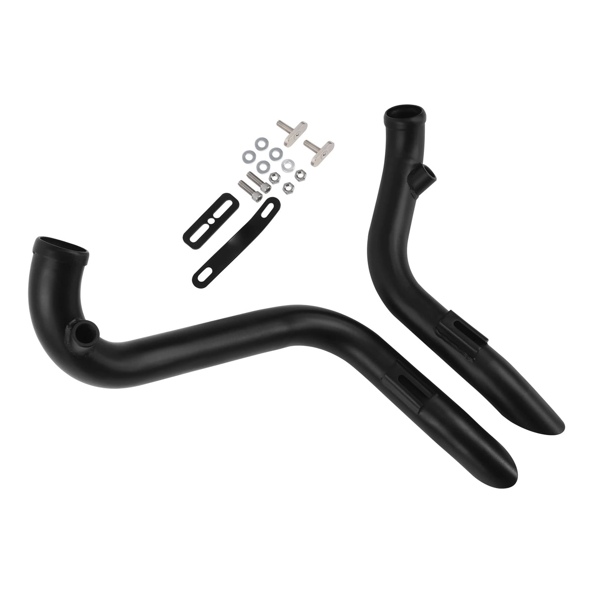 Drag pipes noir pour Harley Sportster Touring Softail Dyna - vue 2