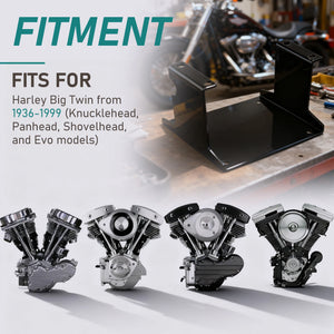 Support d'Établi pour Moteur Big Twin - Harley-Davidson 1936-1999 (Knucklehead, Panhead, Shovelhead, Evo) – photo 2/6