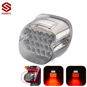 Feu arrière LED fumé avec éclairage de plaque pour Harley Dyna Softail - vue 1