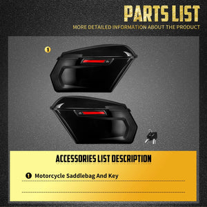 Sacoches rigides (saddlebags) avec fermoirs noirs pour Harley-Davidson Touring 2014-2023 – photo 6/7