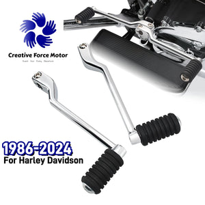 Levier de sélecteur talon-pointe gauche en alliage de zinc pour Harley-Davidson Softail (1986-2017) et Touring (1988-2026) – photo 1/13