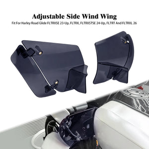 Ailerons déflecteurs de vent réglables sur le carénage d'une Harley-Davidson Road Glide - vue 7