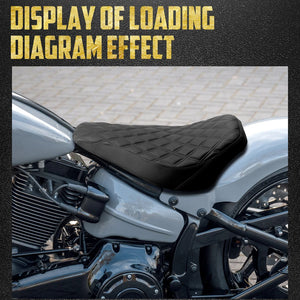 Selle solo pilote profil bas capitonnée losange en simili cuir - Harley Softail Breakout, Rocker FXCW 2008-2017 – photo 2/8