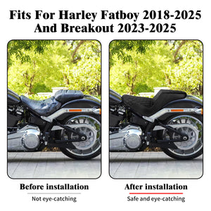 Selle biplace noire pour Harley-Davidson Softail Fat Boy - vue 2