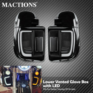 Carénages Bas Ventilés avec Boîtes à Gants et Feux LED - Harley Touring FLTRX/FLHX/FLHT/CVO 2014-2024 – photo 1/7