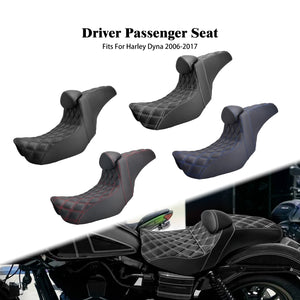 Selle biplace avec dossier pour Harley-Davidson Dyna - vue 1