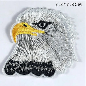 Grand écusson brodé aigle doré drapeau USA pour blouson moto - vue 6