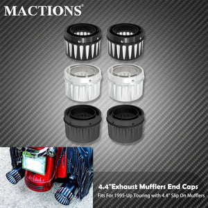 Embouts d'Échappement Slip-On 4,4 pouces - Harley-Davidson Touring 1995-2023 – photo 1/9