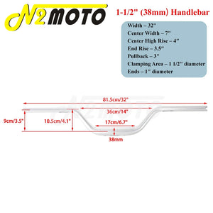 Guidon moto noir style club pour Harley-Davidson - vue 15