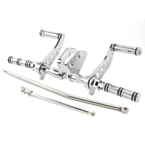 Kit commandes avancées, repose-pieds chrome et noir en aluminium pour Harley-Davidson Dyna Street Bob FXDB 2006-2017, Super Glide 2000-2015 FXDF – photo 8/10