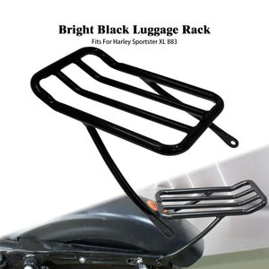 Porte-bagages noir monté à l'arrière d'une Harley-Davidson Sportster - vue 7