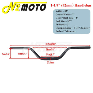 Guidon moto noir style club pour Harley-Davidson - vue 8