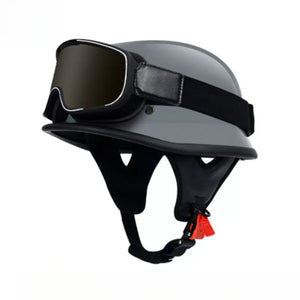 Casque moto demi-jet vintage simili cuir - vue produit - vue 15