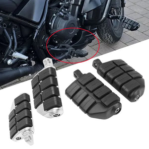 Repose-pieds en aluminium et caoutchouc pour Harley-Davidson Touring, Softail, Dyna & Sportster – photo 1/8