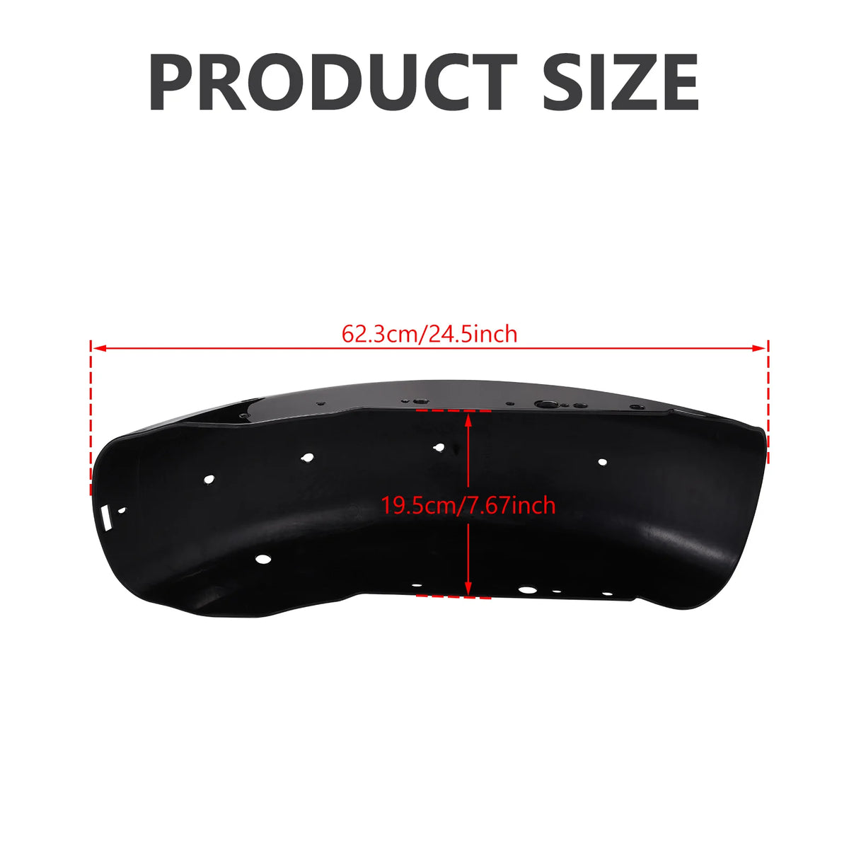 Garde-boue arrière moto ABS noir brillant pour Harley-Davidson Sportster - vue 2