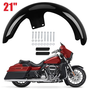 Garde-boue avant noir brillant 21 pouces pour moto Harley-Davidson Touring - vue 1