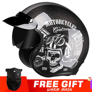 Casque moto jet carbone - vue trois-quarts - vue 13