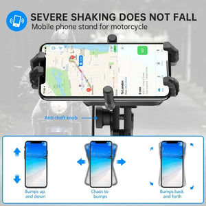 Support téléphone moto pour guidon et rétroviseur - smartphones 4,7 à 7 pouces - vue 3