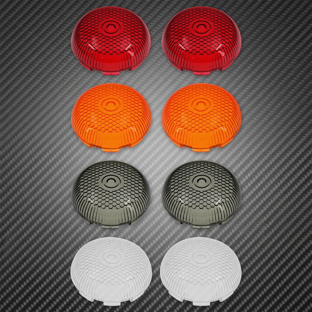 Lentilles de clignotant bullet pour Harley Touring Softail Dyna Sportster - vue 2