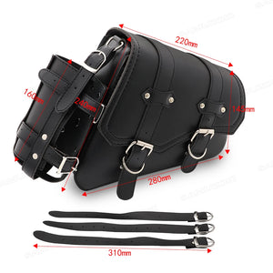 Sacoche latérale en cuir noir fixée sur le côté d'une Harley-Davidson Sportster - vue 9