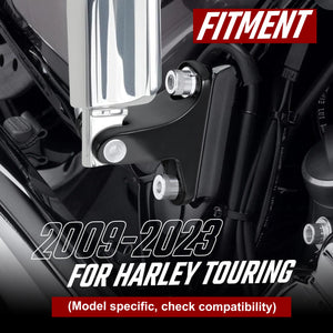 Kit de support de repose-pieds passager repliables pour Harley-Davidson Touring 2009-2023 – photo 2/8