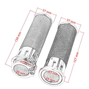 Poignées de guidon quadrillées pour Harley Sportster Dyna Softail - vue 6