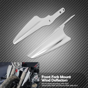 Déflecteur de vent chromé pour fourche de moto - vue 7