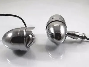 Clignotants obus chromés pour Harley - vue 1